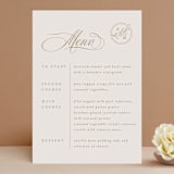 "Emblem" - Menus in Champagne by Everett Paper Goods - Front