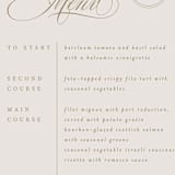 "Emblem" - Menus in Champagne by Everett Paper Goods - Detail