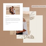 "Preserved Fall Botanicals" - Menus in Linen by Erin Deegan - Back of Card Options