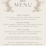 "Preserved Fall Botanicals" - Menus in Linen by Erin Deegan - Detail