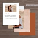 "Painted Sands" - Menus in Terracotta by Chelsea Petaja - Back of Card Options