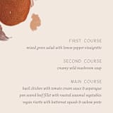 "Painted Sands" - Menus in Terracotta by Chelsea Petaja - Detail