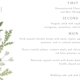 "Collection" - Menus in Blanco by Kaydi Bishop - Detail