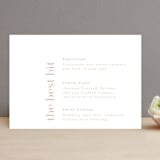 "Party Accordingly" - Menus in Blush by Hudson meet Rose - Front
