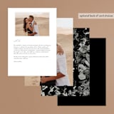 "Us" - Menus in Tuxedo by Leah Bisch - Back of Card Options