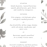 "Floral Union" - Menus in Black Sugar by Pati Cascino - Detail