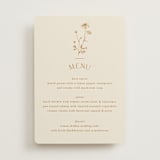 "Floral Type Arch" - Menus in Cream by Baumbirdy - Front