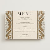 "Floral mosaic" - Menus in Sand by GeekInk Design - Front