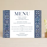 "Mediterranean Tiles" - Menus in Ocean by GeekInk Design - Front