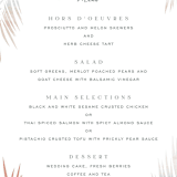 "Painted Leaves" - Menus in Coconut by Owl and Toad - Detail