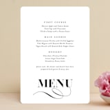 "whimsical ampersand" - Menus in Black Tie by Laura Hamm - Front