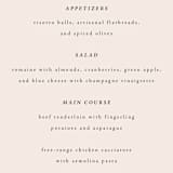 "Finally" - Menus in Ivory by Up Up Creative - Detail