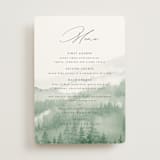"Over the mountains" - Menus in Fern by Helen Halik - Front