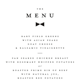 "Beau tied" - Menus in Tuxedo by Gwen Bedat - Detail