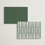 "Block Print Frame" - Menus in Fern by Katharine Watson - Back of Card Options