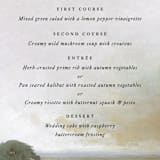 "Roman Landscape" - Menus in Moss by Olivia Kanaley Inman - Detail