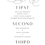 "Plaza" - Menus in Onyx by Lauren Chism - Detail