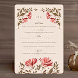"Painterly Florals" - Menus in Scarlet by Vivian Yiwing - Front