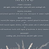 "Winter White Botanicals" - Menus in Slate by Erin Deegan - Detail