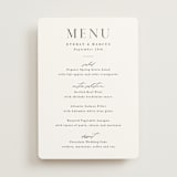 "Everly" - Menus in Snow by Hooray Creative - Front