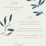 "Adore You" - Menus in Great Lakes by Design Lotus - Detail
