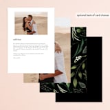 "Forest Finds" - Menus in Emerald by Susan Moyal - Back of Card Options