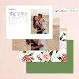 "Blossom" - Menus in Blush by Susan Moyal - Back of Card Options