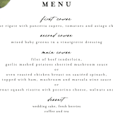 "Blossom" - Menus in Blush by Susan Moyal - Detail