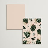 "Tropical Oasis" - Menus in Coral by Joanna Griffin - Back of Card Options