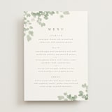 "Vining" - Menus in Eucalyptus by Kristie Kern - Front