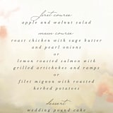 "Pastel Sky" - Menus in Moss by Hannah Williams - Detail