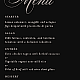 "front and center" - Menus in Putty by Angela Marzuki - Detail