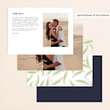 "Greenery Banner" - Menus in Navy by Susan Moyal - Back of Card Options