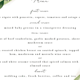 "Greenery Banner" - Menus in Navy by Susan Moyal - Detail