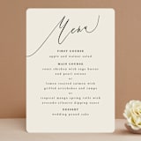 "Tilted Script" - Menus in Ivory by Hannah Williams - Front