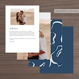 "Ophelia" - Menus in Golden by Mere Paper - Back of Card Options