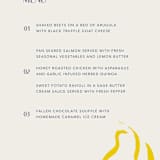 "Ophelia" - Menus in Golden by Mere Paper - Detail