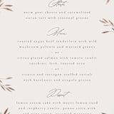 "Lennox" - Menus in Harvest by Kristie Kern - Detail