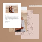 "Delicate monogram" - Menus in Blush by Lucrecia Caporale - Back of Card Options