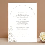 "Floral Ampersand Monogram" - Menus in Toffee by Amanda Day - Front