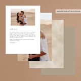 "Floral Ampersand Monogram" - Menus in Toffee by Amanda Day - Back of Card Options