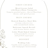 "Floral Ampersand Monogram" - Menus in Toffee by Amanda Day - Detail