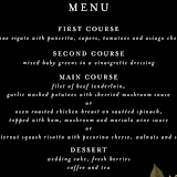 "Falling In Love" - Menus in Harvest by Susan Moyal - Detail