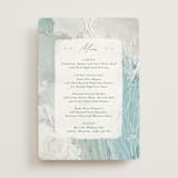 "Tidal Wave" - Menus in Aqua by Hooray Creative - Front