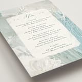 "Tidal Wave" - Menus in Aqua by Hooray Creative - Detail