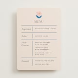 "Blossoms Abound" - Menus in Cobalt by Genna Blackburn - Front