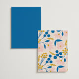 "Blossoms Abound" - Menus in Cobalt by Genna Blackburn - Back of Card Options