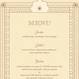 "Nouveau Love" - Menus in Umber by Morgan Ramberg - Detail