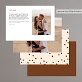 "Private Affair" - Menus in Cinnamon by Nazia Hyder - Back of Card Options