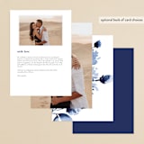 "A Wedding Watercolor" - Menus in Cornflower by Chris Griffith - Back of Card Options